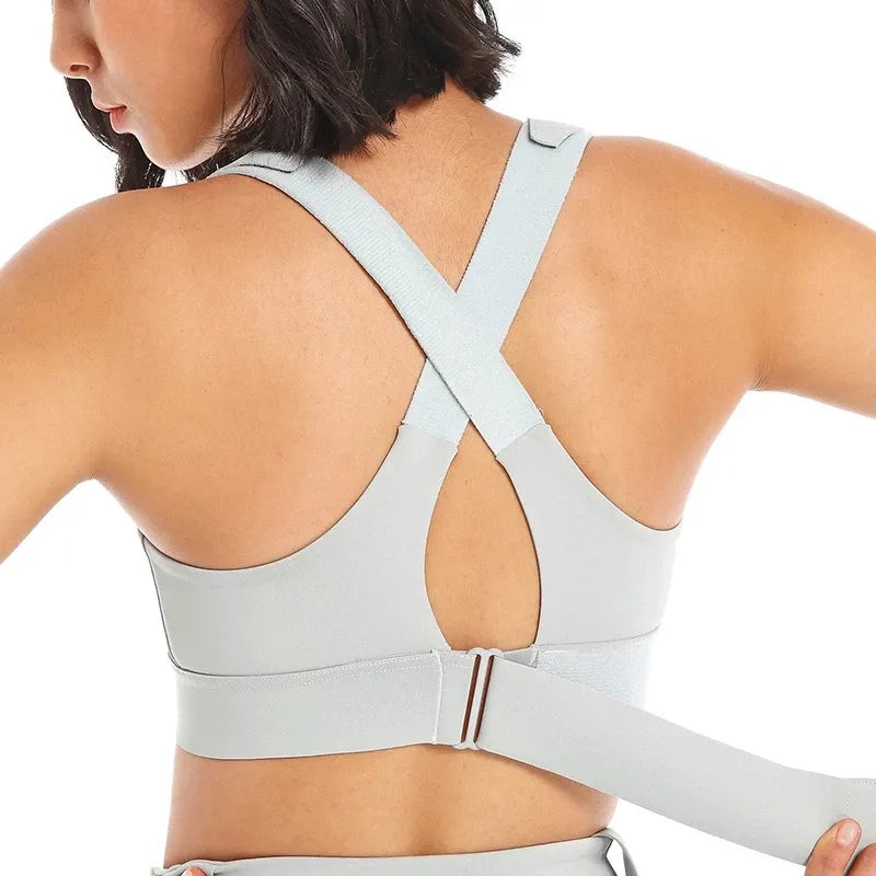 Women Sports Bra,Adjustable and Front Zipper/Plus Sizes Available