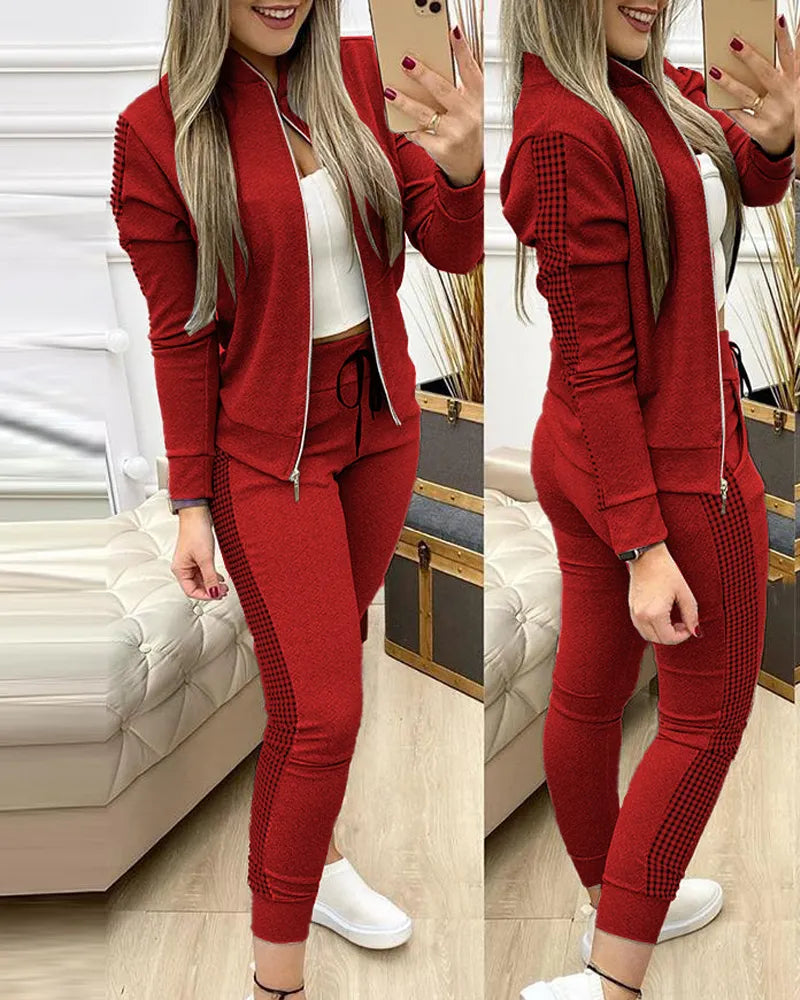 Trendy 2 Two Piece Set Activewear Set