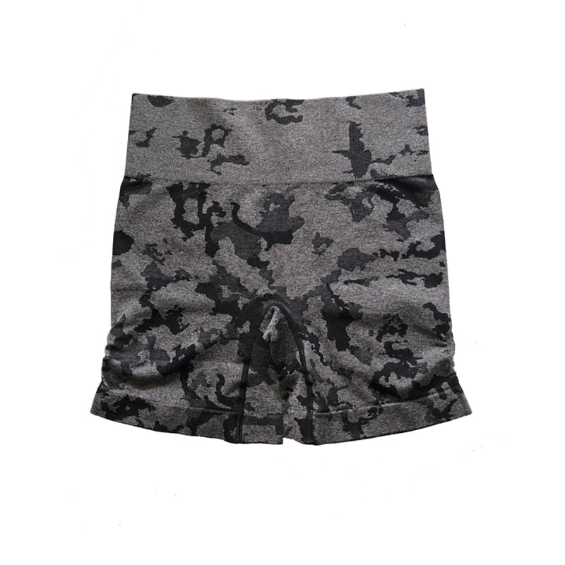 Seamless Fitness Shorts High Waisted/ Camo Workout Tops/ Camo Fitness Leggings