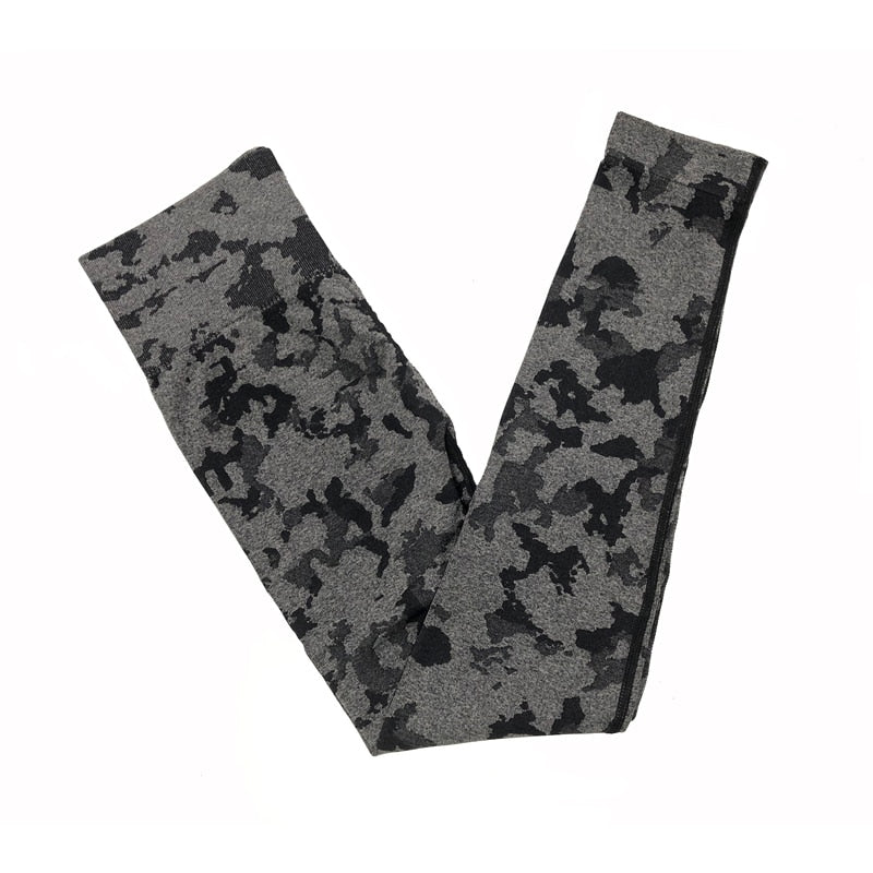 Seamless Fitness Shorts High Waisted/ Camo Workout Tops/ Camo Fitness Leggings