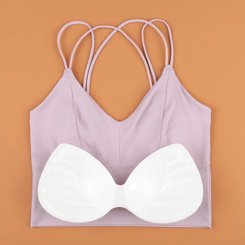 Ice Silk Cross Straps Wireless Sports Bra
