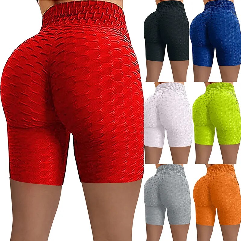 Jacquard Push Up Fitness Shorts/Solid & Seamless