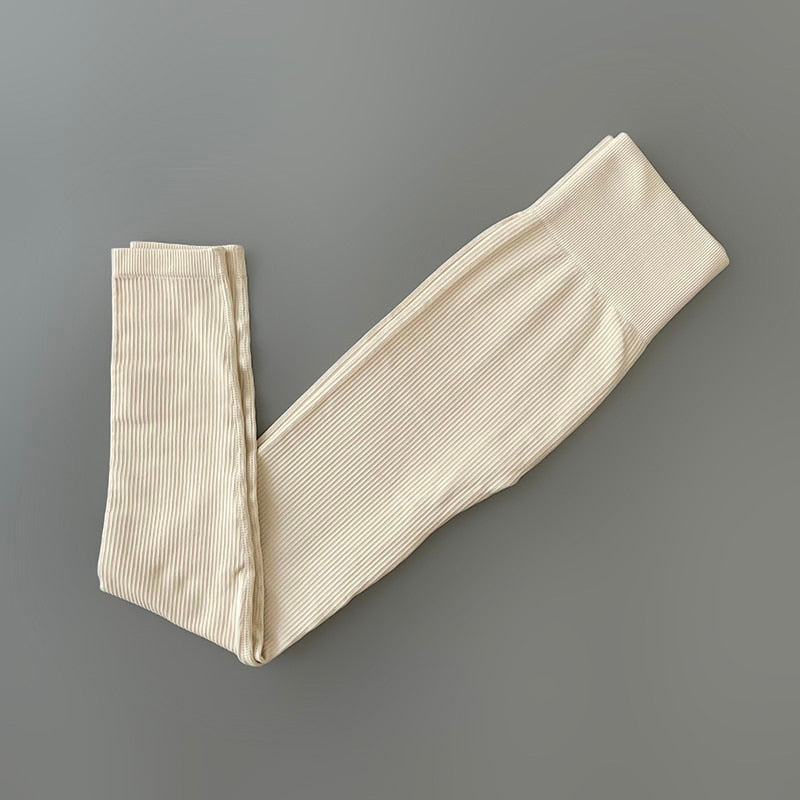 Ribbed High Waisted Gym Leggings