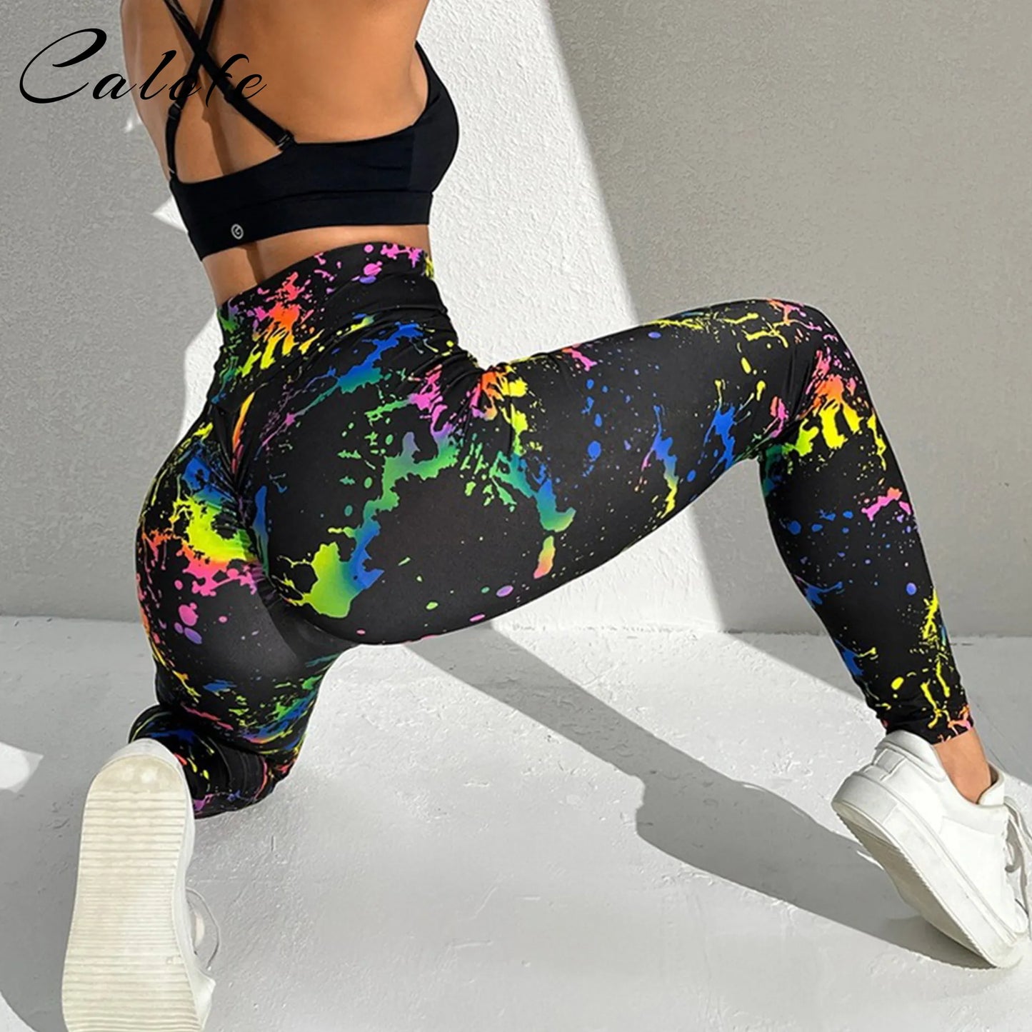 Soft Lycra High Waist Print Seamless Leggings