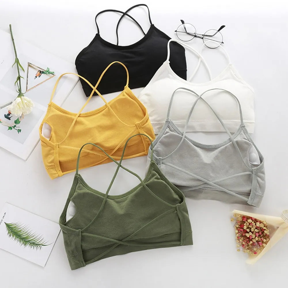 Women's Breathable Cross Strap Sports Bra
