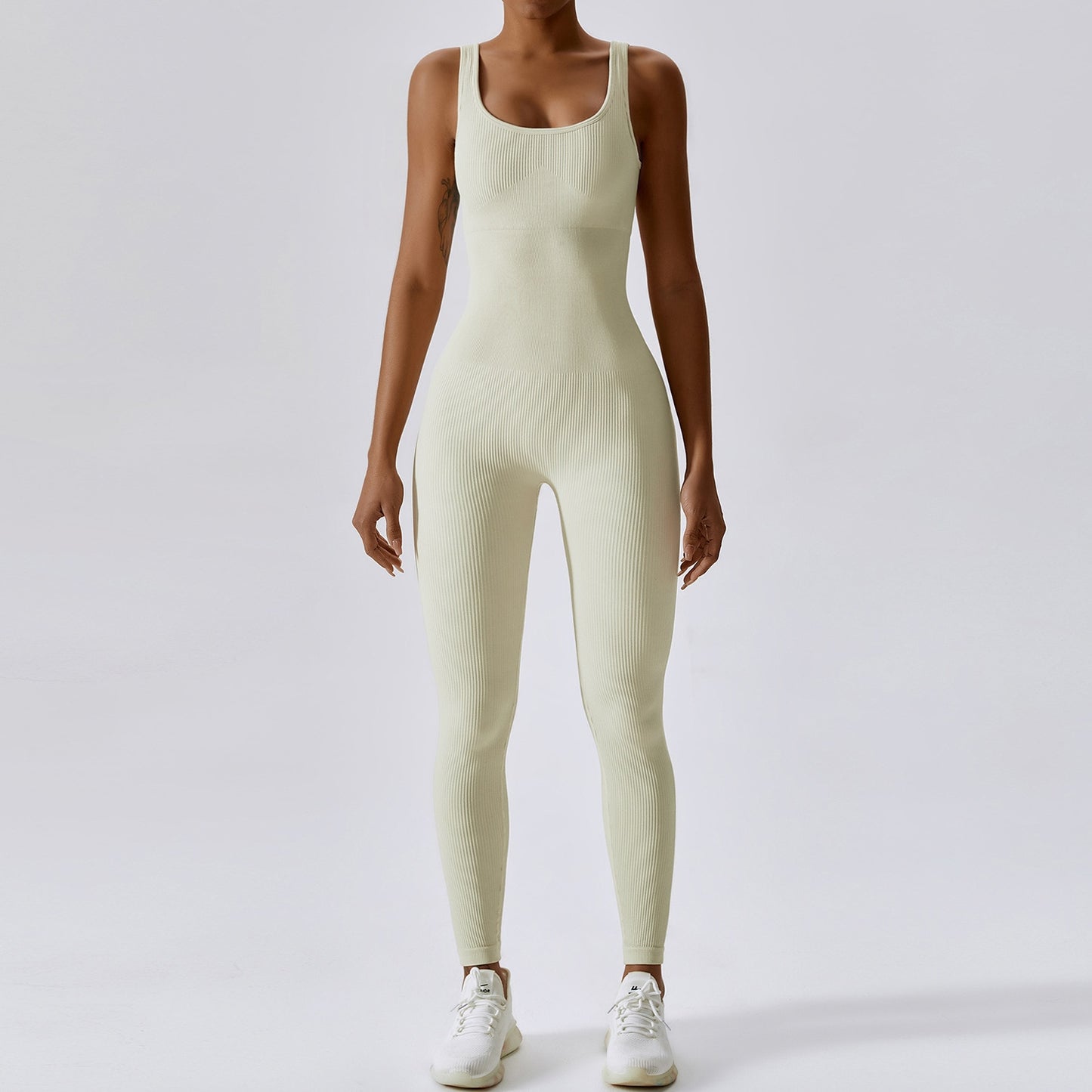 Seamless One-Piece Fitness Workout Set Stretch Bodysuit