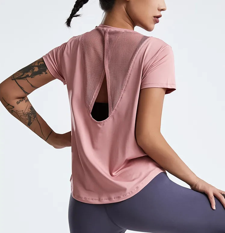 Loose Yoga Short-Sleeved Running Quick-Drying Top