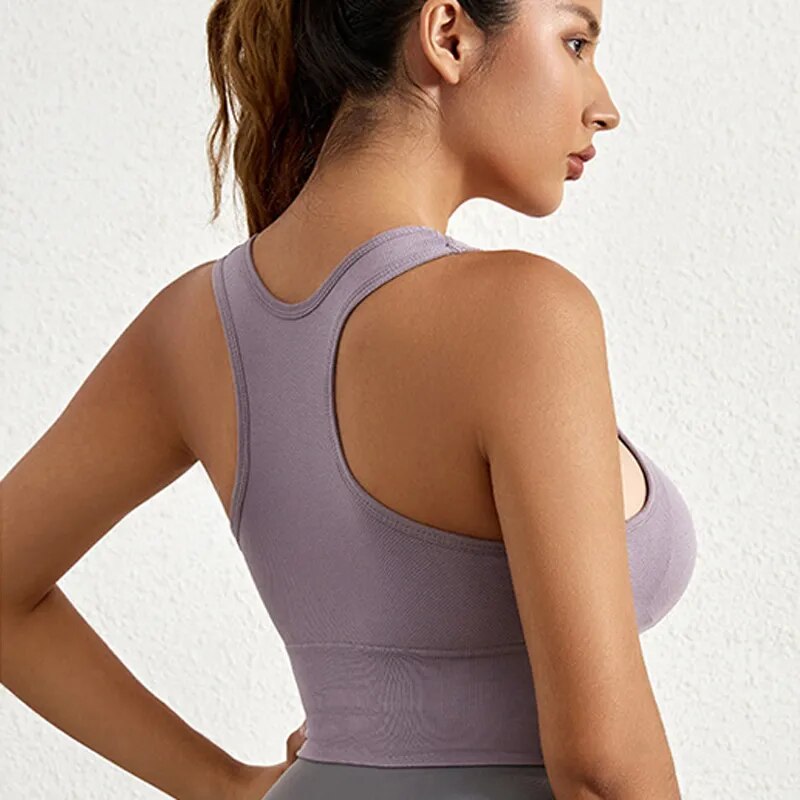 Fitness Patchwork Seamless Bralette