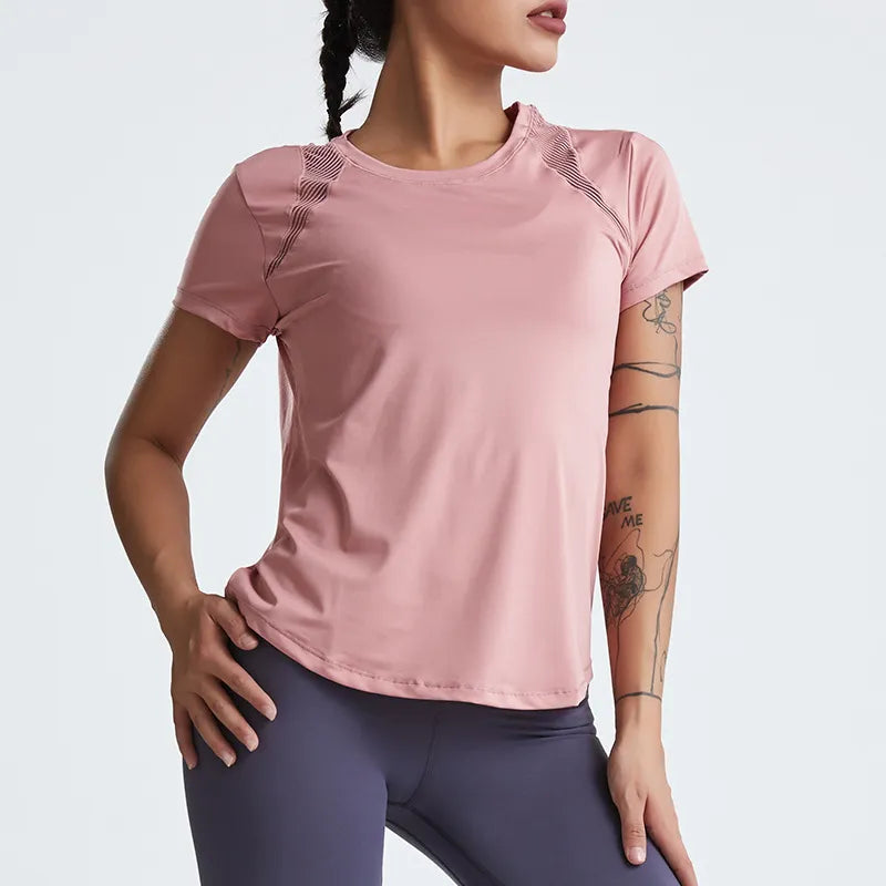 Loose Yoga Short-Sleeved Running Quick-Drying Top