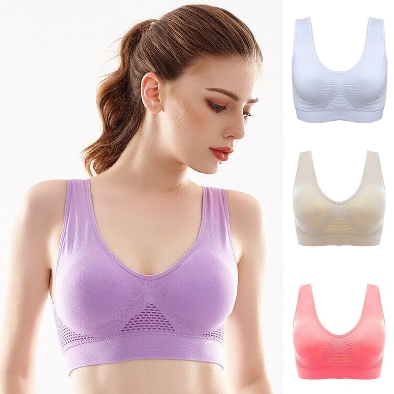 Sports Bra/Seamless, Hollow Out, Mesh, Breathable,Wire Free(PLUS SIZES AVAILABLE)