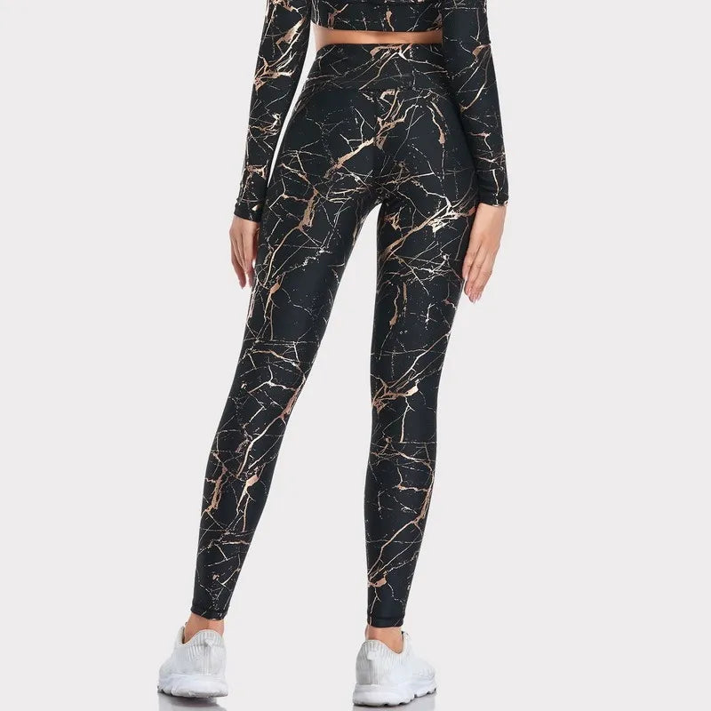 Soft Lycra High Waist Print Seamless Leggings