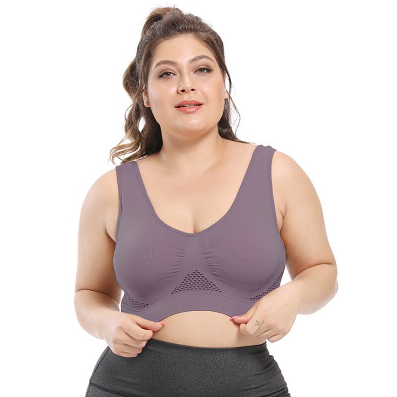 Sports Bra/Seamless, Hollow Out, Mesh, Breathable,Wire Free(PLUS SIZES AVAILABLE)