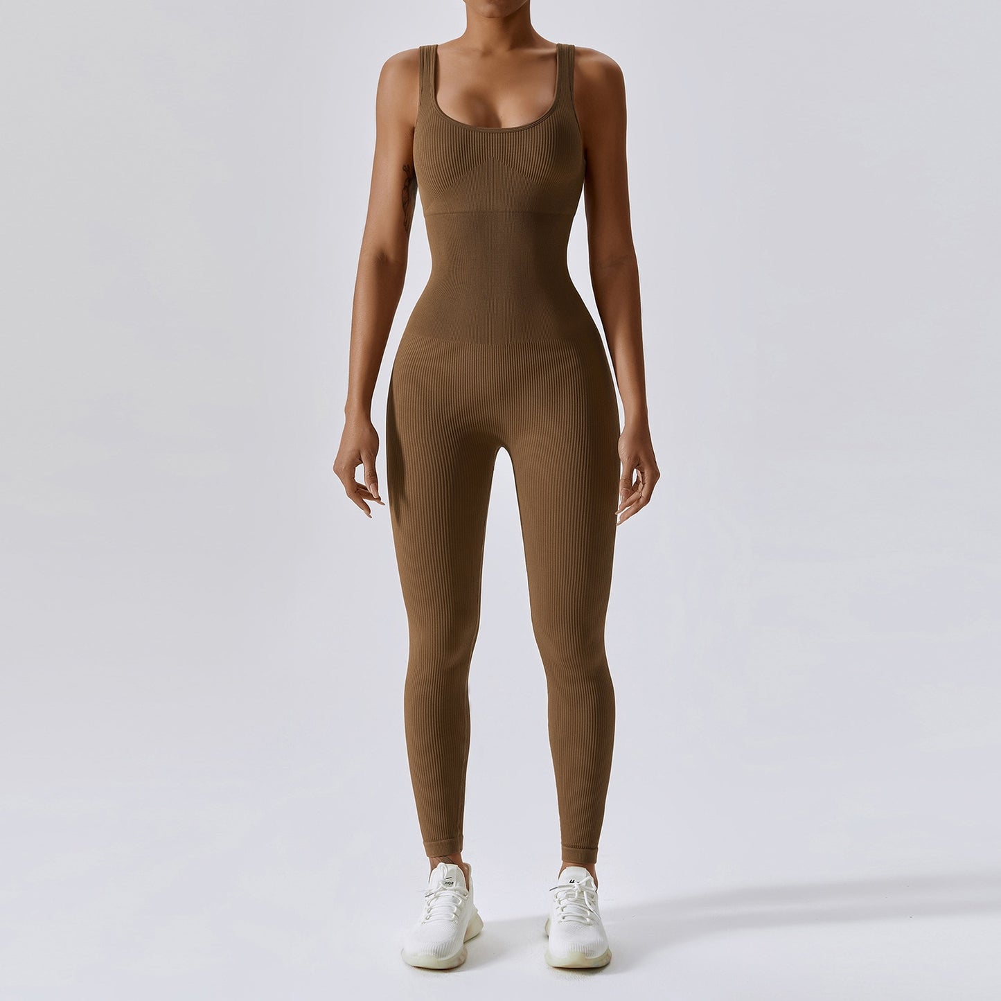 Seamless One-Piece Fitness Workout Set Stretch Bodysuit