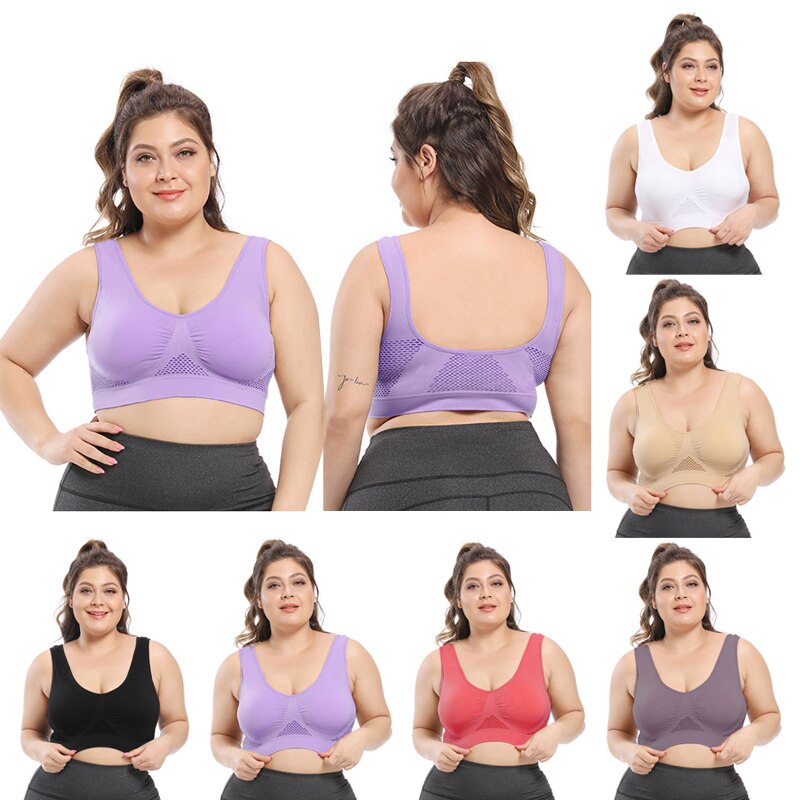 Sports Bra/Seamless, Hollow Out, Mesh, Breathable,Wire Free(PLUS SIZES AVAILABLE)