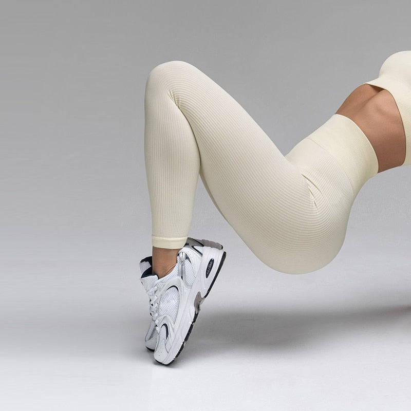 Ribbed High Waisted Gym Leggings