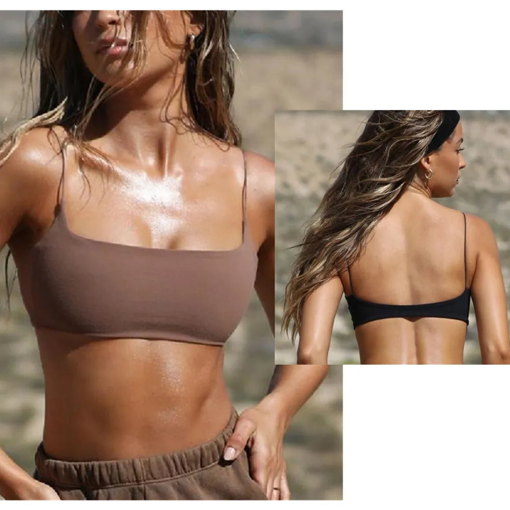 Soft Stretchy Fabric Single Strap Light Fitness Tops