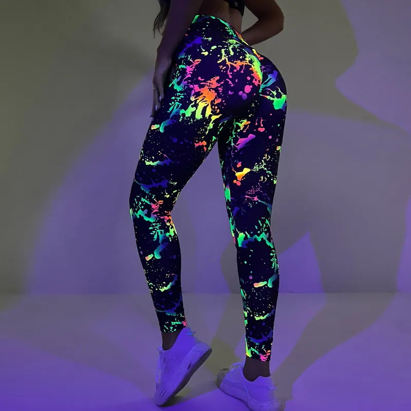 Soft Lycra High Waist Print Seamless Leggings