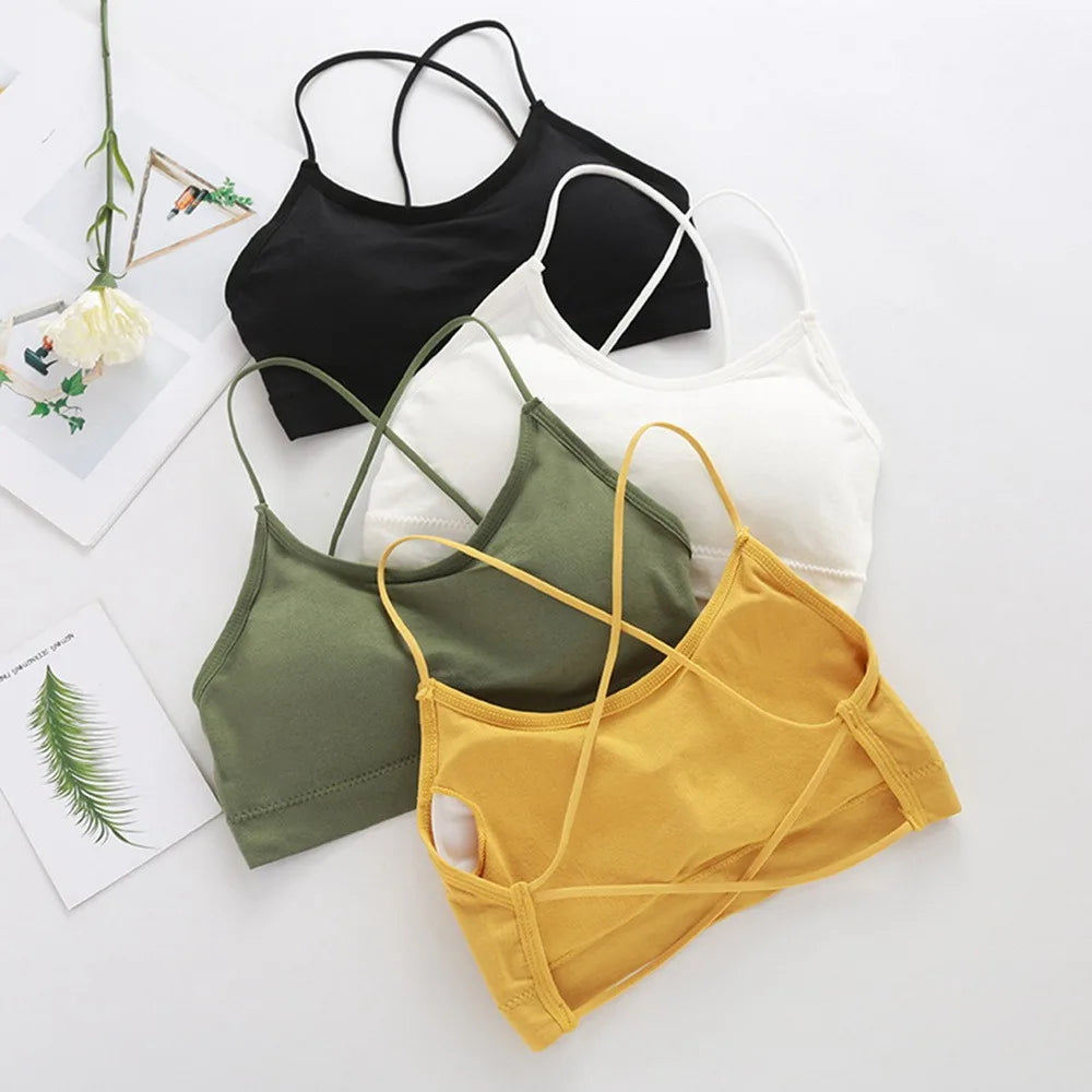 Women's Breathable Cross Strap Sports Bra