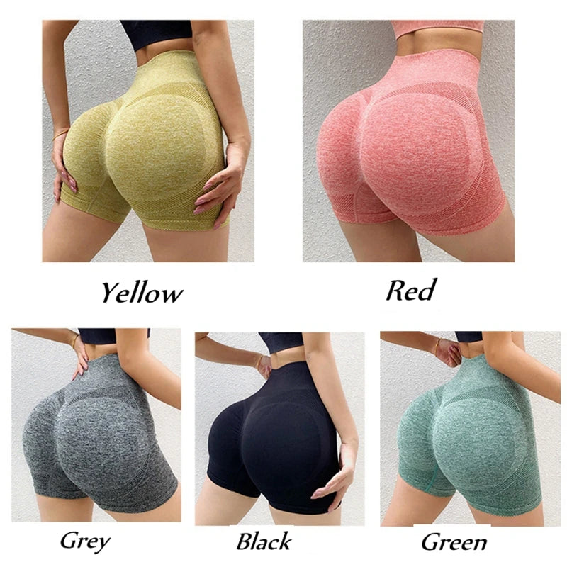 Women Yoga High Waist Workout Shorts