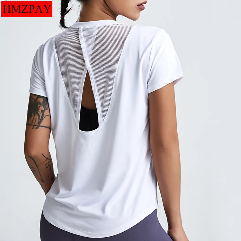 Loose Yoga Short-Sleeved Running Quick-Drying Top