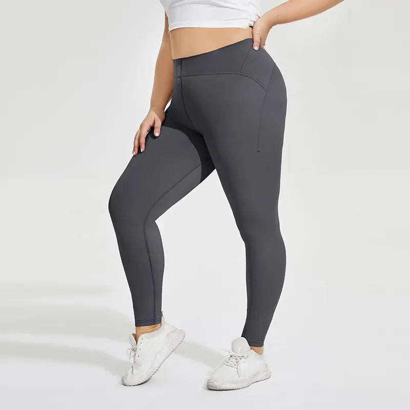 Seamless Plus Size Leggings/ High Waist Elastic Fitness Pants XL-4XL