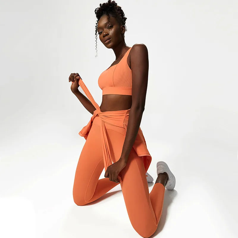 Mix & Match Women's Sports Gym Jackets + Bra + Leggings Fitness Sets
