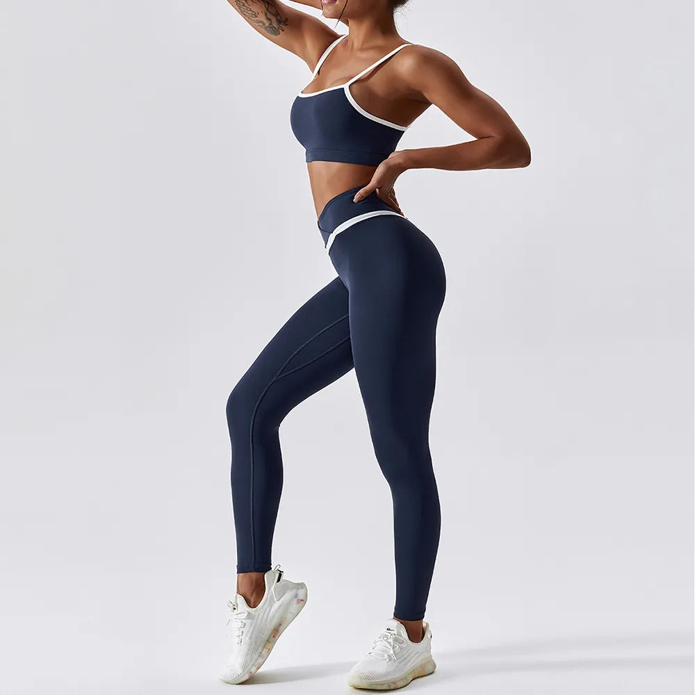 Leggings de cintura alta para mujer y chándal superior sin costuras