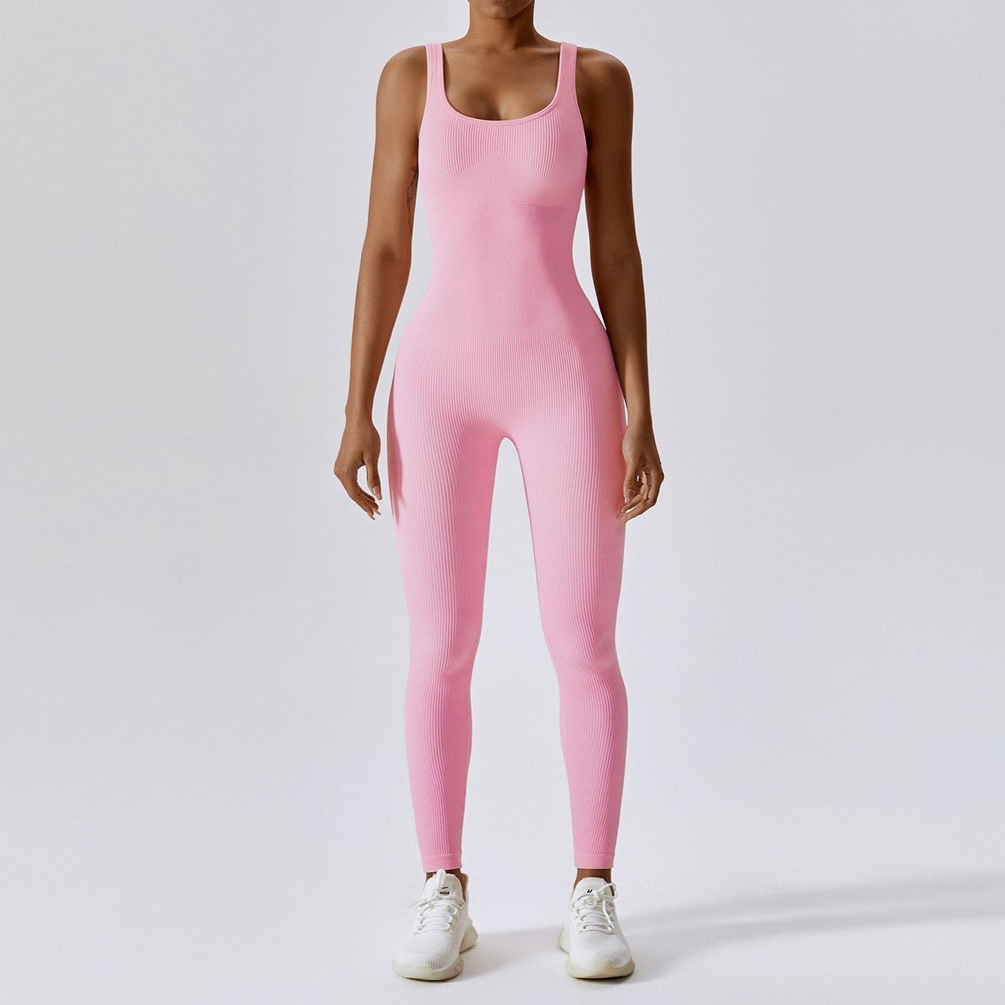 Seamless One-Piece Fitness Workout Set Stretch Bodysuit