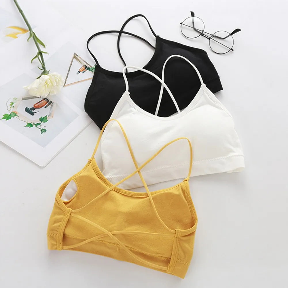 Women's Breathable Cross Strap Sports Bra