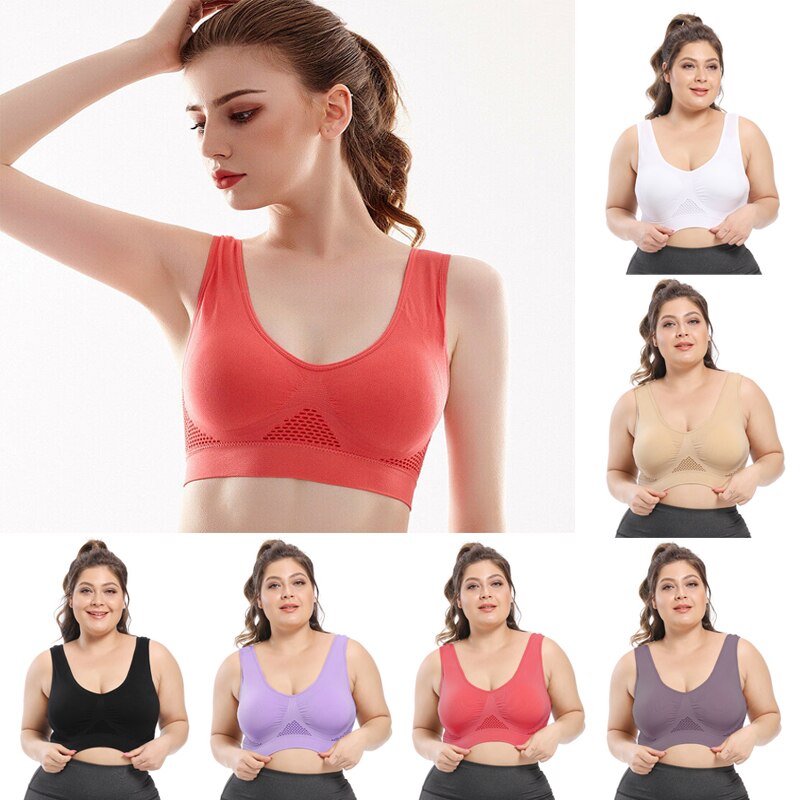 Sports Bra/Seamless, Hollow Out, Mesh, Breathable,Wire Free(PLUS SIZES AVAILABLE)