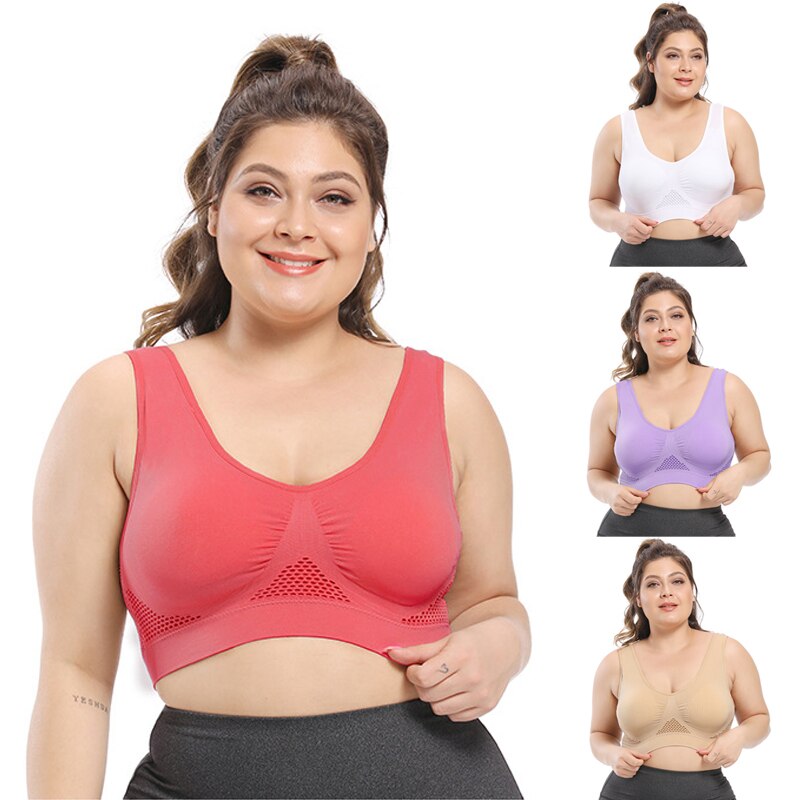 Sports Bra/Seamless, Hollow Out, Mesh, Breathable,Wire Free(PLUS SIZES AVAILABLE)