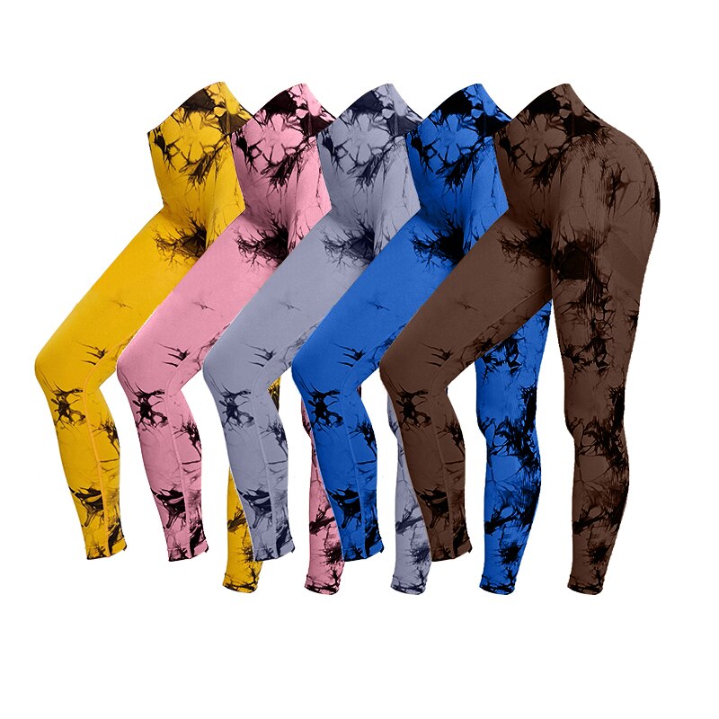 Tie Dye Sport Leggings (Seamless High Waist Push Up)