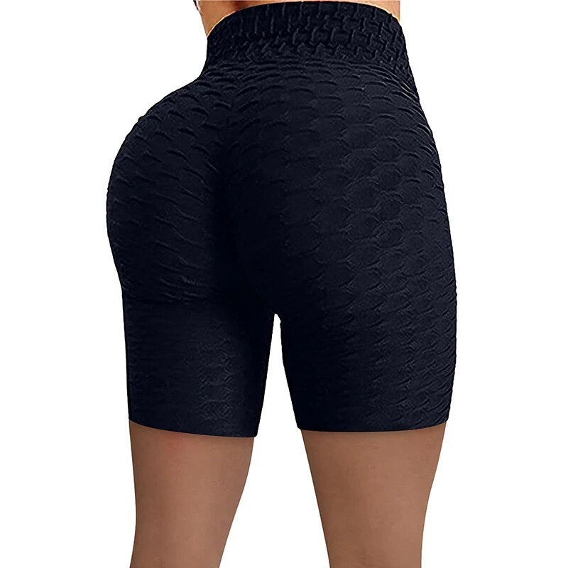 Jacquard Push Up Fitness Shorts/Solid & Seamless