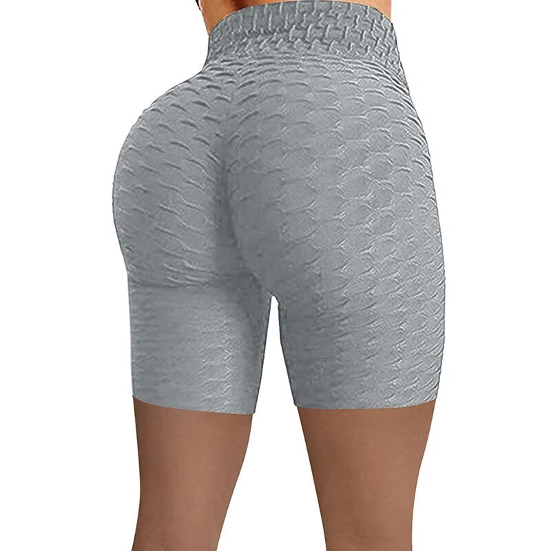 Jacquard Push Up Fitness Shorts/Solid & Seamless