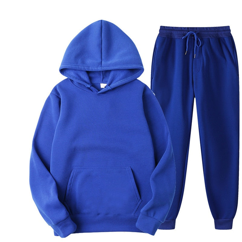 (Two Piece Set)Casual Oversize Fleece Track Set [PLUS SIZES AVAILABLE]