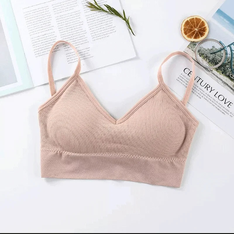 Women's Seamless Tube Top Sports Bra