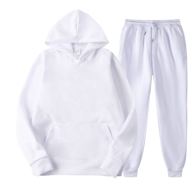 (Two Piece Set)Casual Oversize Fleece Track Set [PLUS SIZES AVAILABLE]