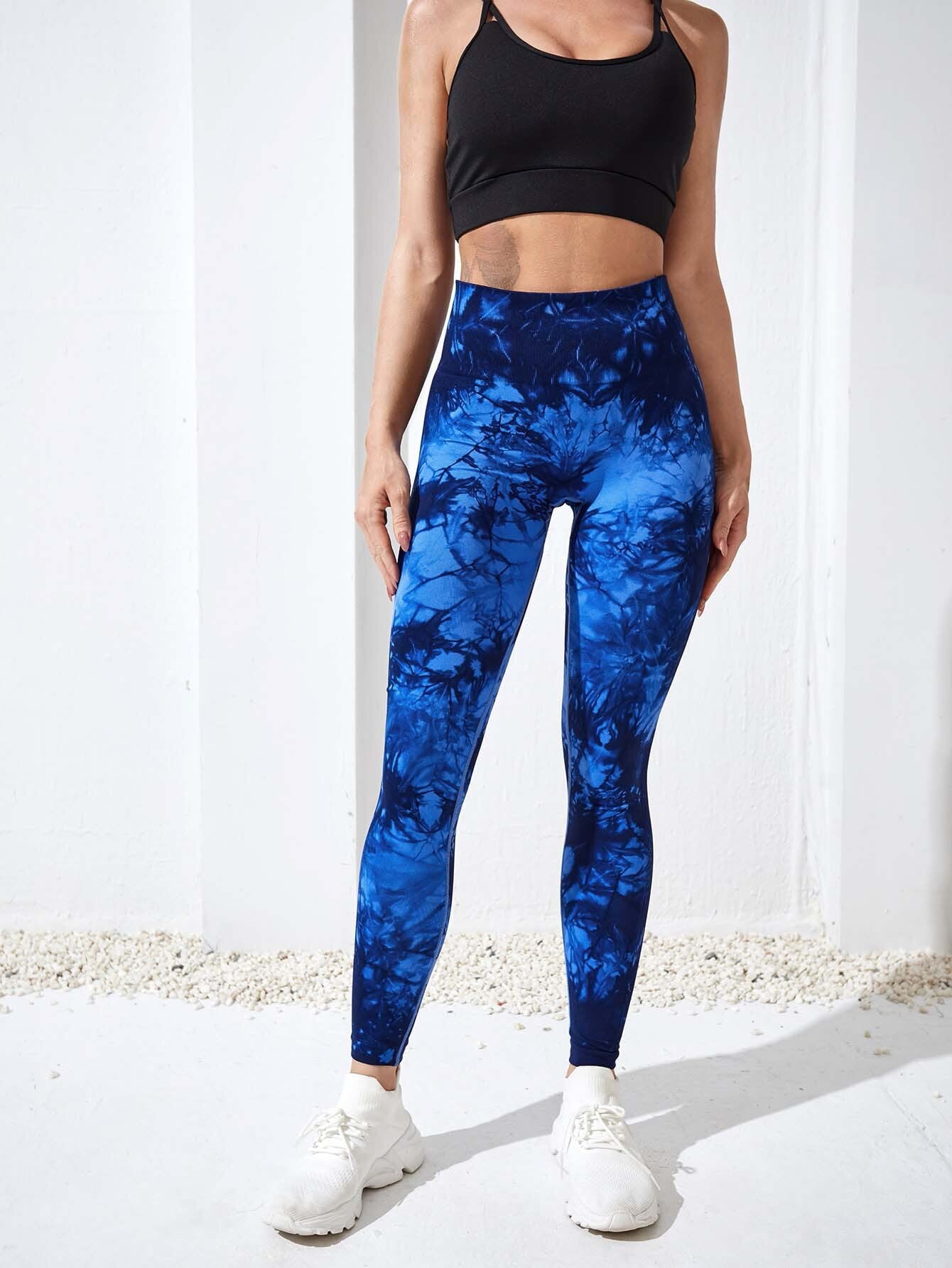 Leggings deportivos Tie Dye (push up de cintura alta sin costuras)