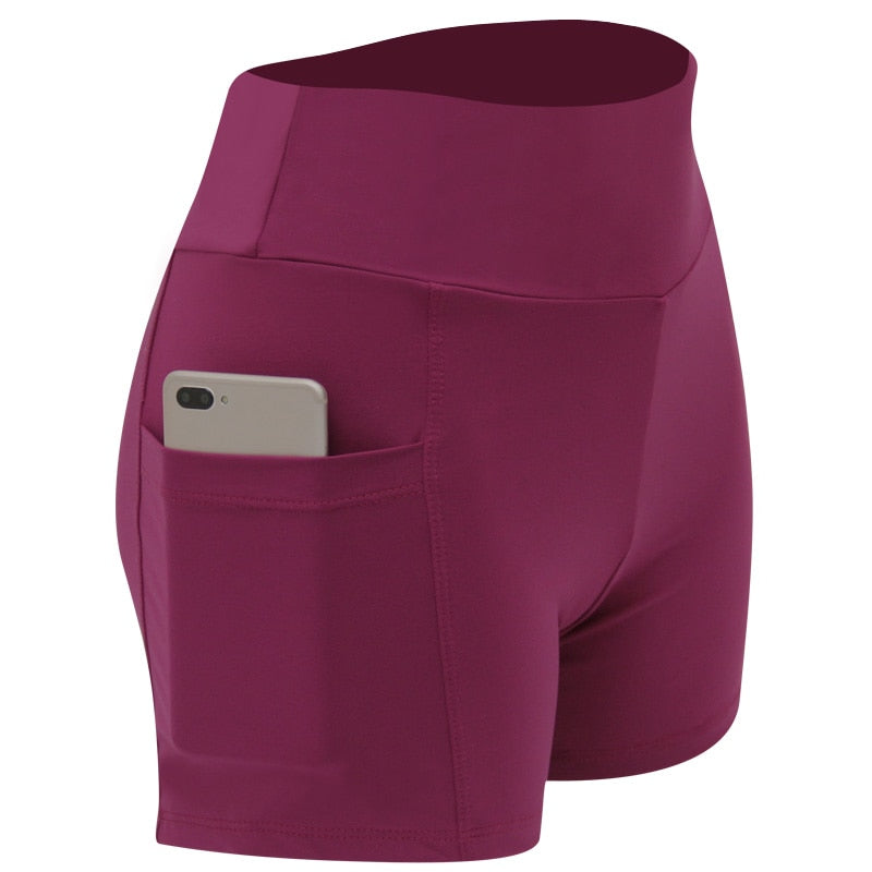 Fitness Shorts/ High Waist/High Stretch with Phone Pocket