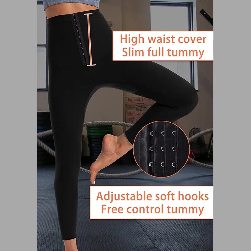 High Waist Weight Loss Thermo Sweat Sauna Workout Body Shapers Leggings