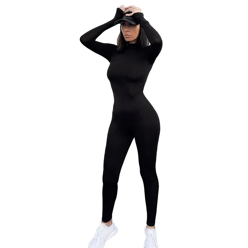 Sporty Ankle Length Fitness Jumpsuit