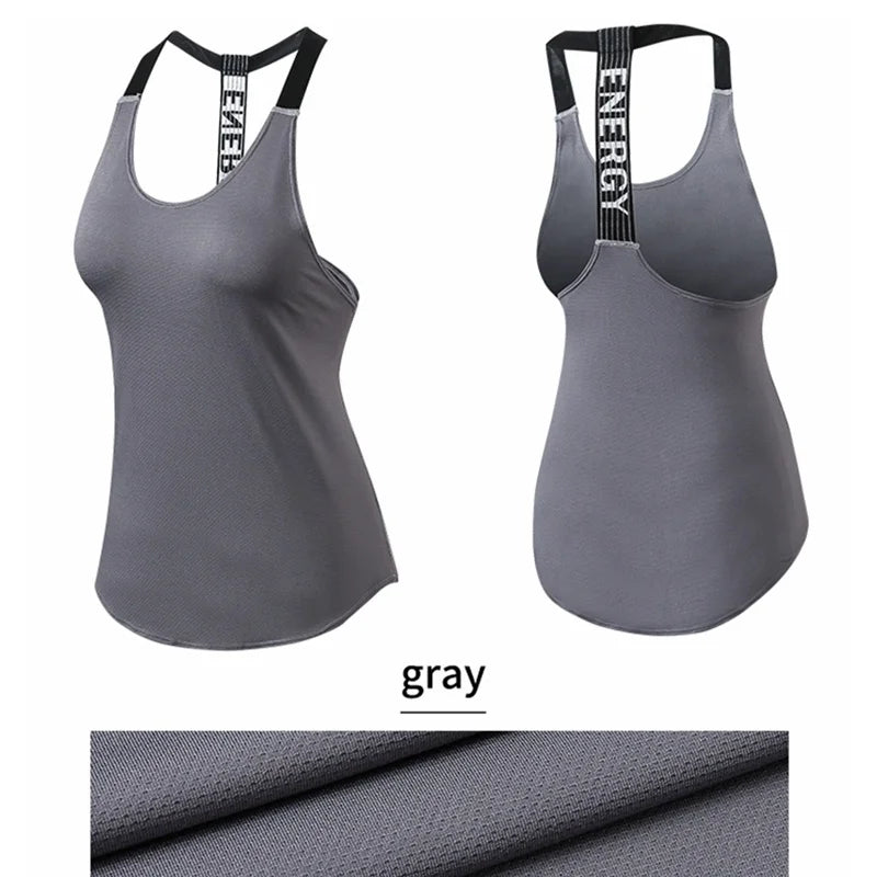 Women Gym Top Black Sleeveless Yoga Top