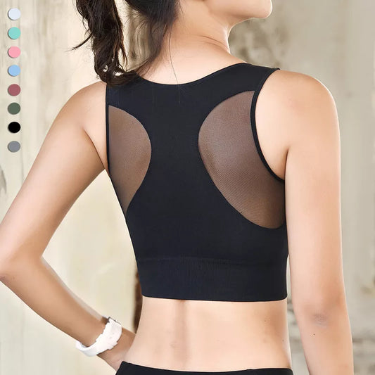 Sports Bra Gym Without Bones Quick Drying Shockproof Mesh Bralette