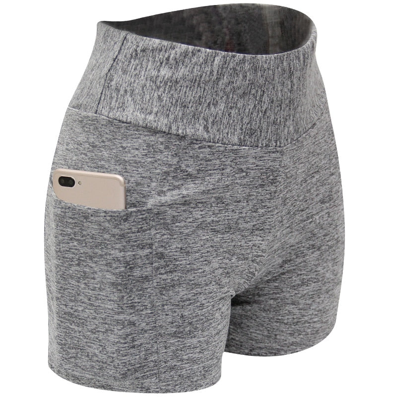 Fitness Shorts/ High Waist/High Stretch with Phone Pocket