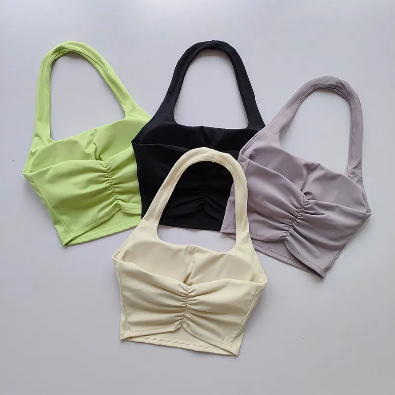 2024 Halter Padded Athletic Sport Bra