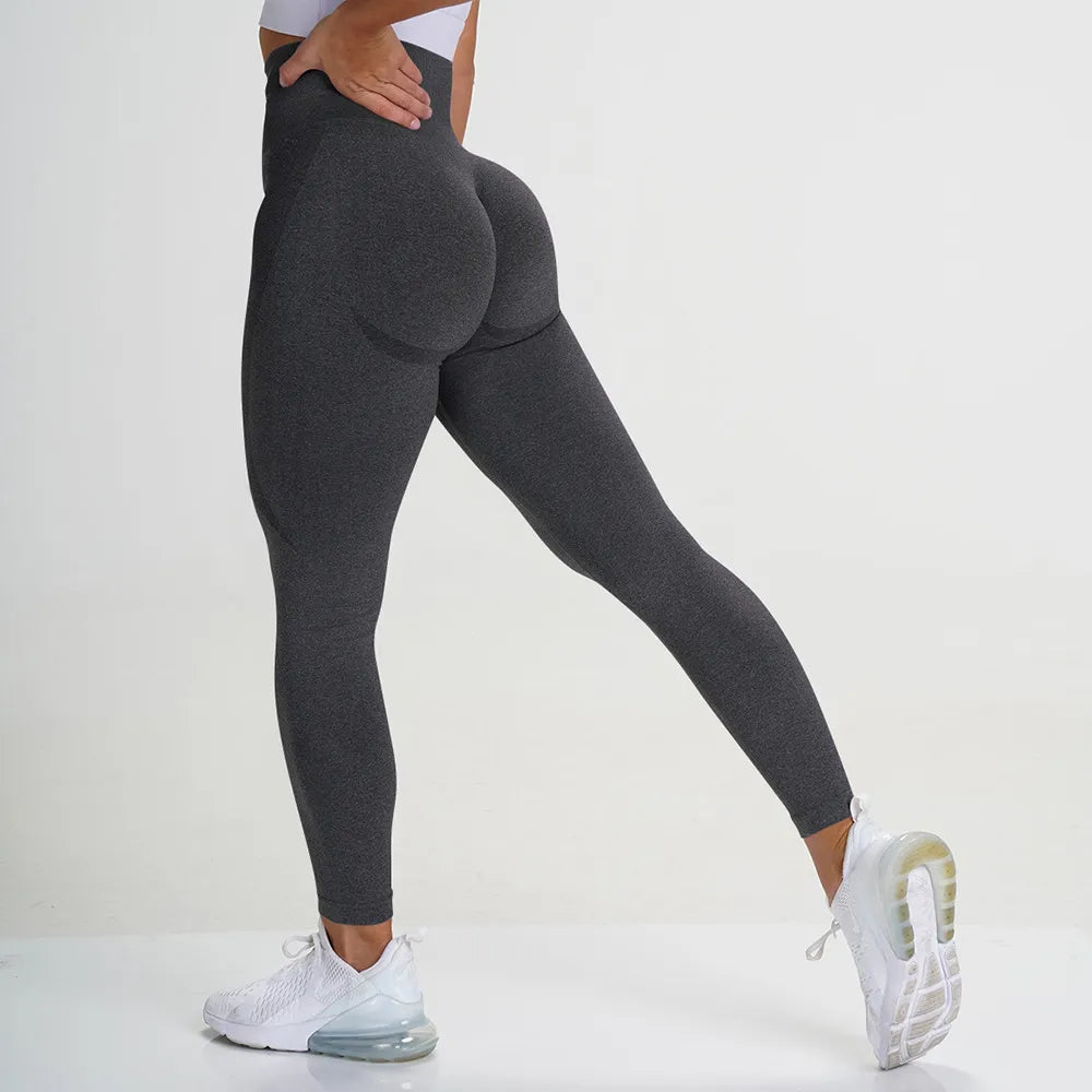 Scrunched Back Gym Leggings-Seamless/ Push Up/ High Waist