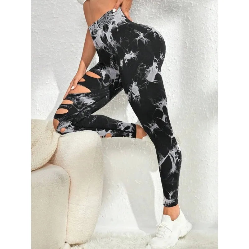 Booty Lifting Tie Dye Seamless Gym Leggings