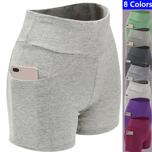 Fitness Shorts/ High Waist/High Stretch with Phone Pocket